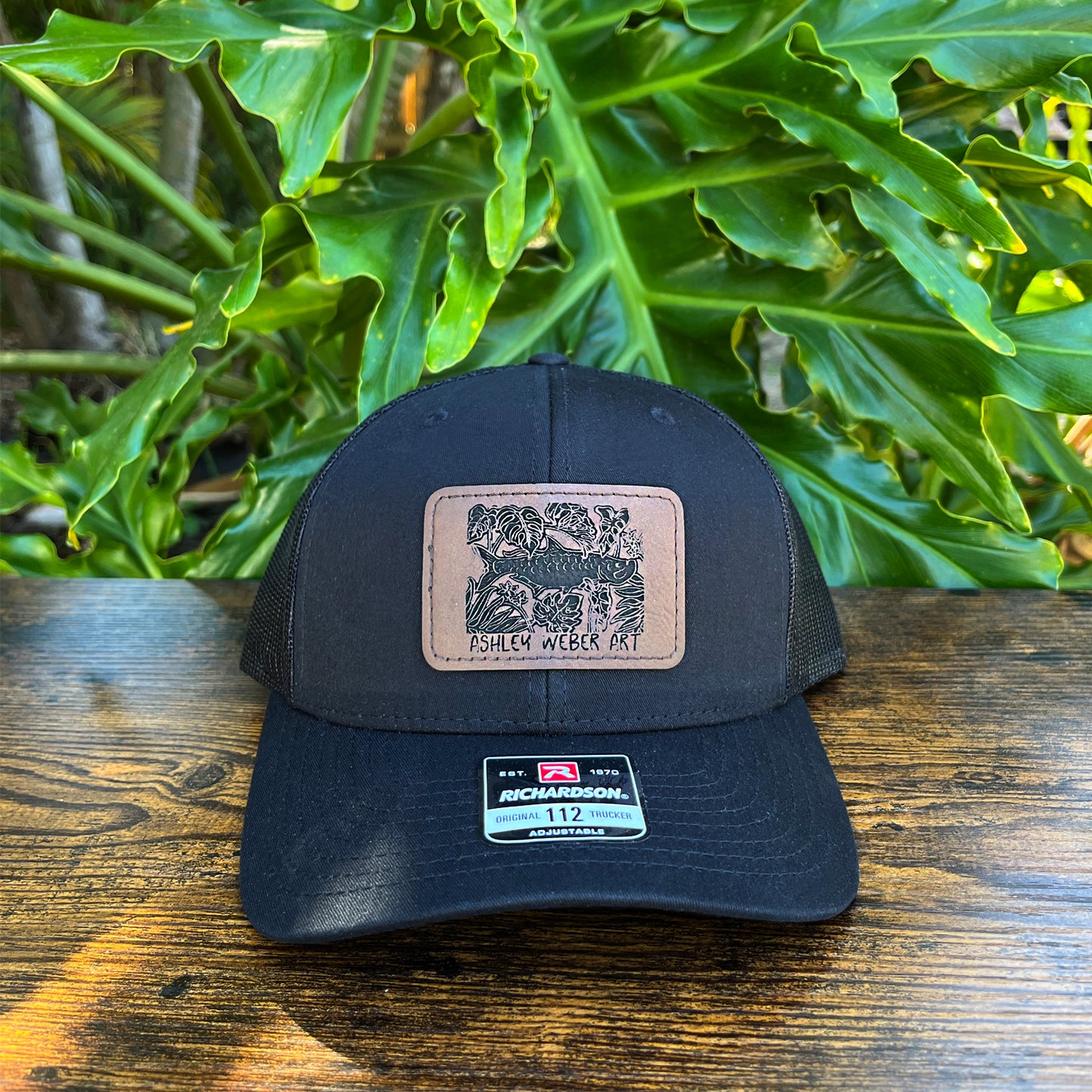 Hat- Tarpon Print, Black