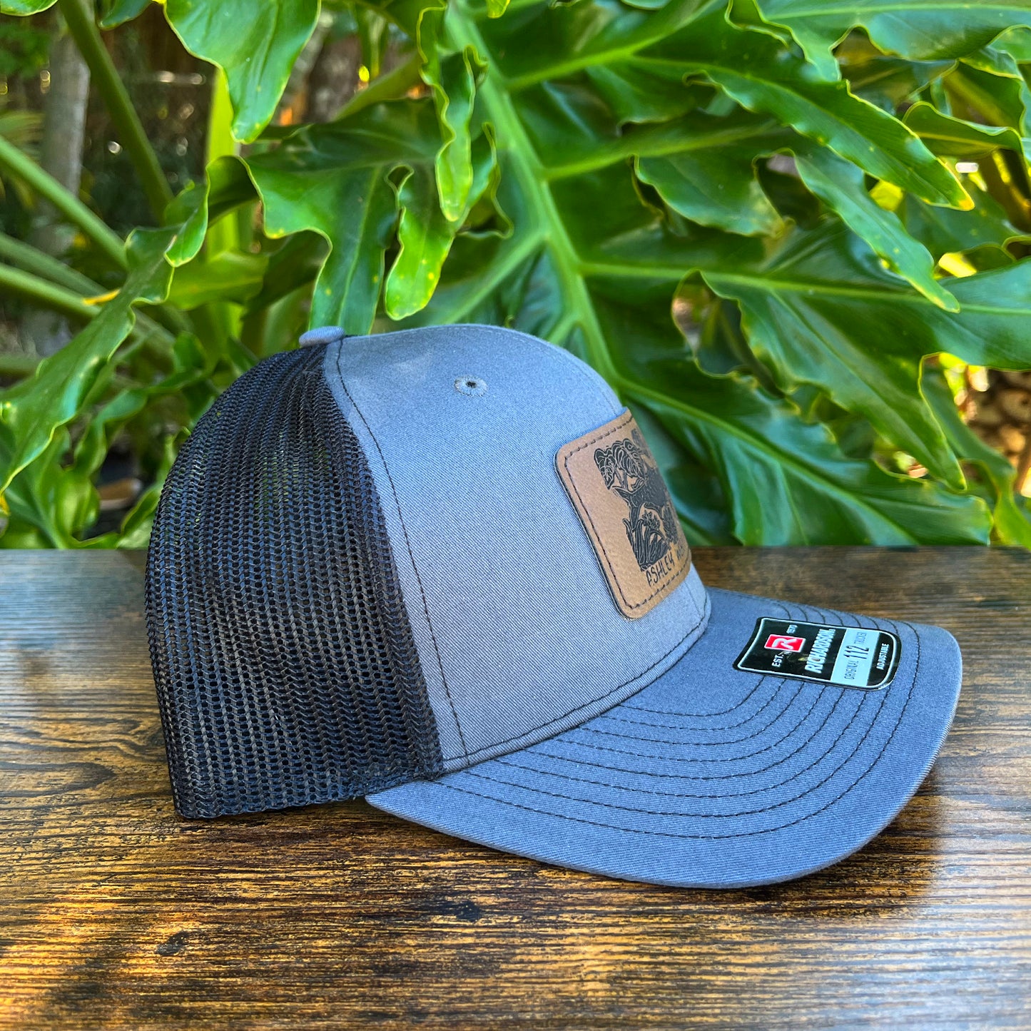 Hat- Tarpon Print, Charcoal