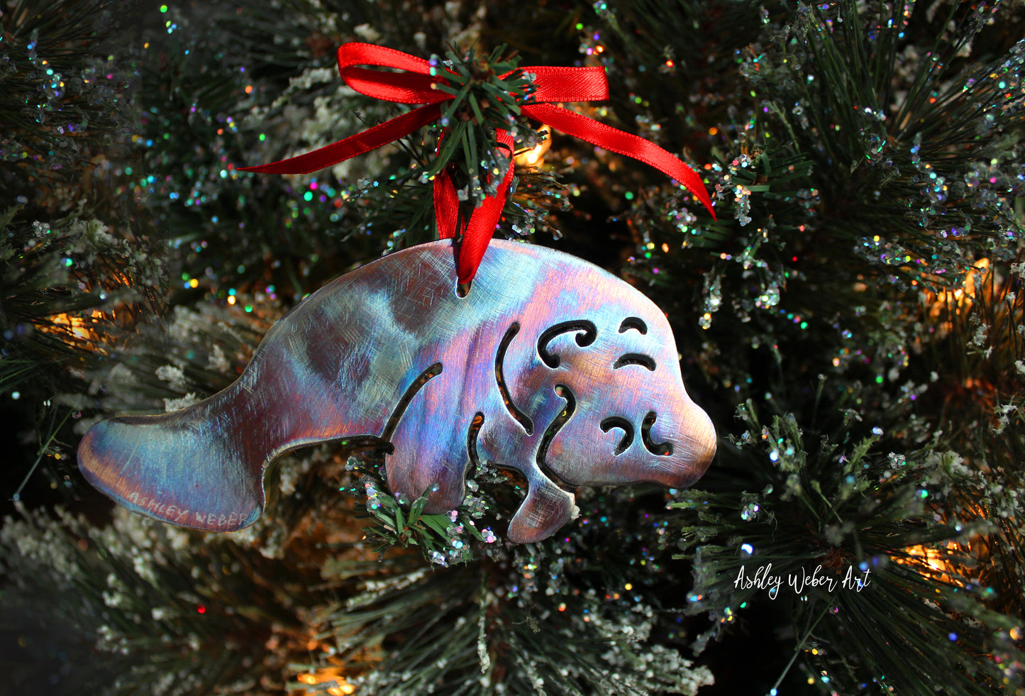Manatee Christmas Ornament