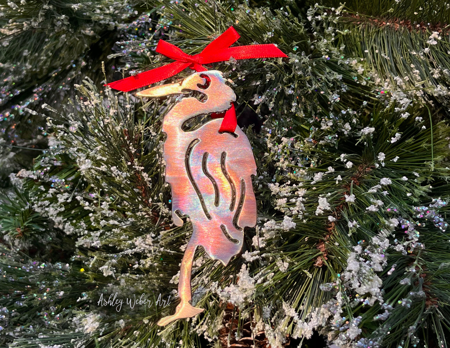 Blue Heron Christmas Ornament