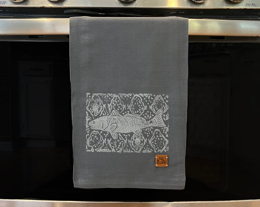 Dish Towel Gray- Redfish