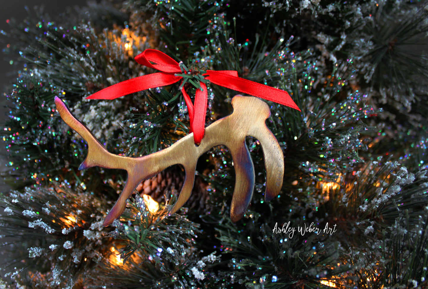 Elk Antler Christmas Ornament