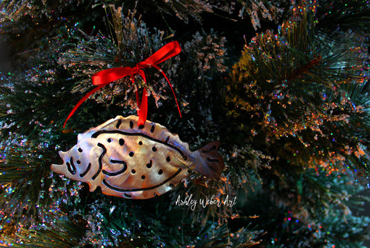 Flounder Christmas Ornament
