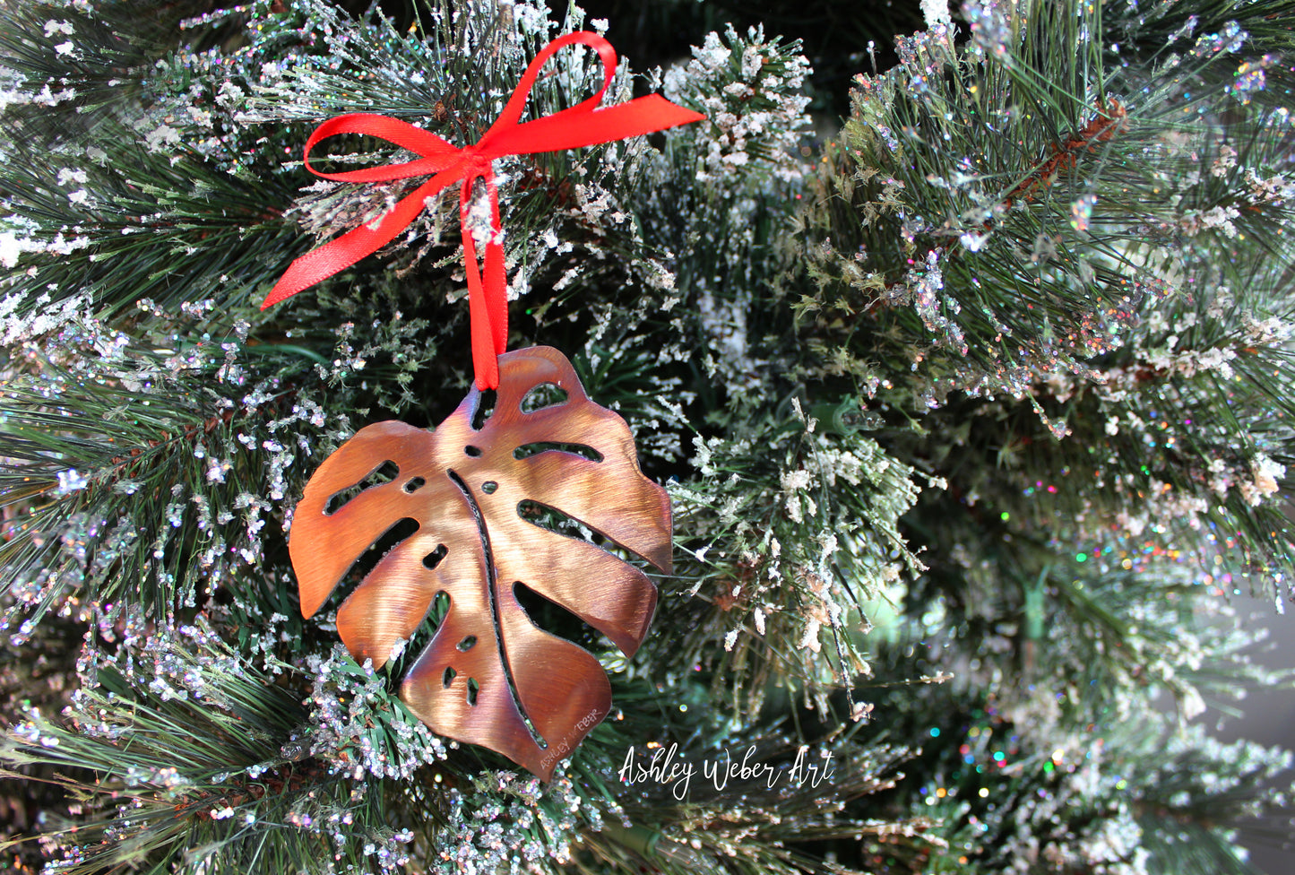 Monstera Leaf Christmas Ornament