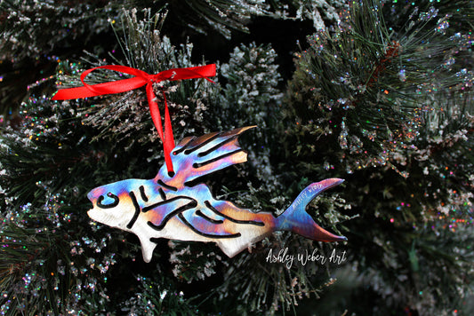 Roosterfish Christmas Ornament
